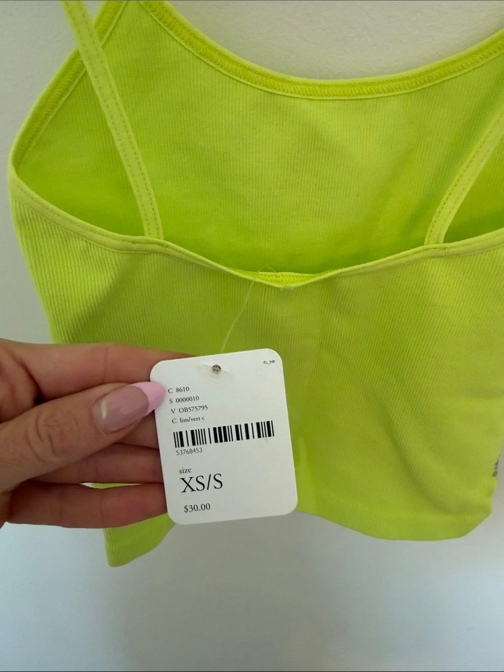 Free People Neon Lime Double-Strap Cami